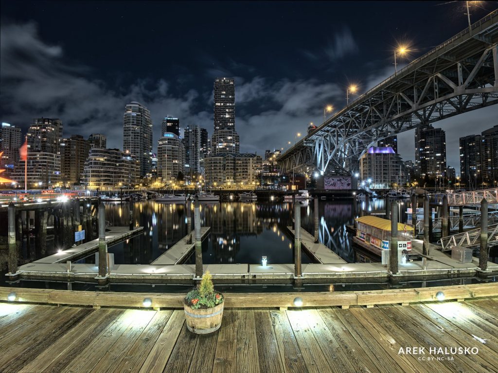 Granville Island at night HDR