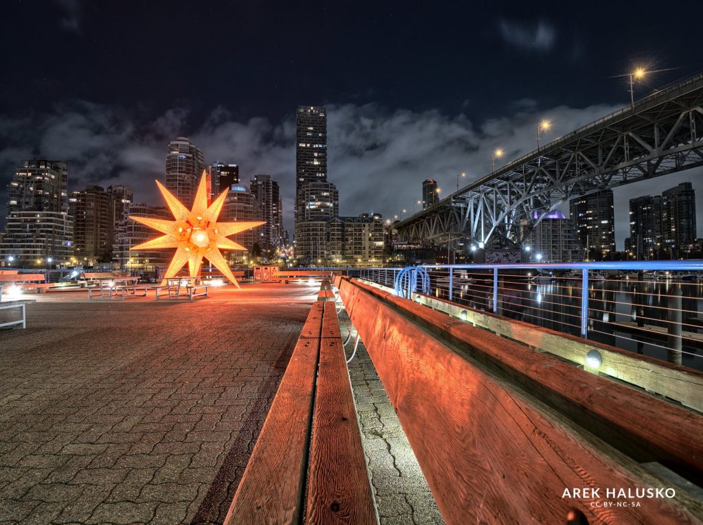 Granville Island at night HDR