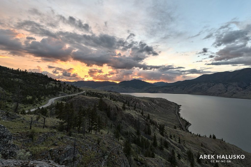 Kamloops Lake lookout sunset