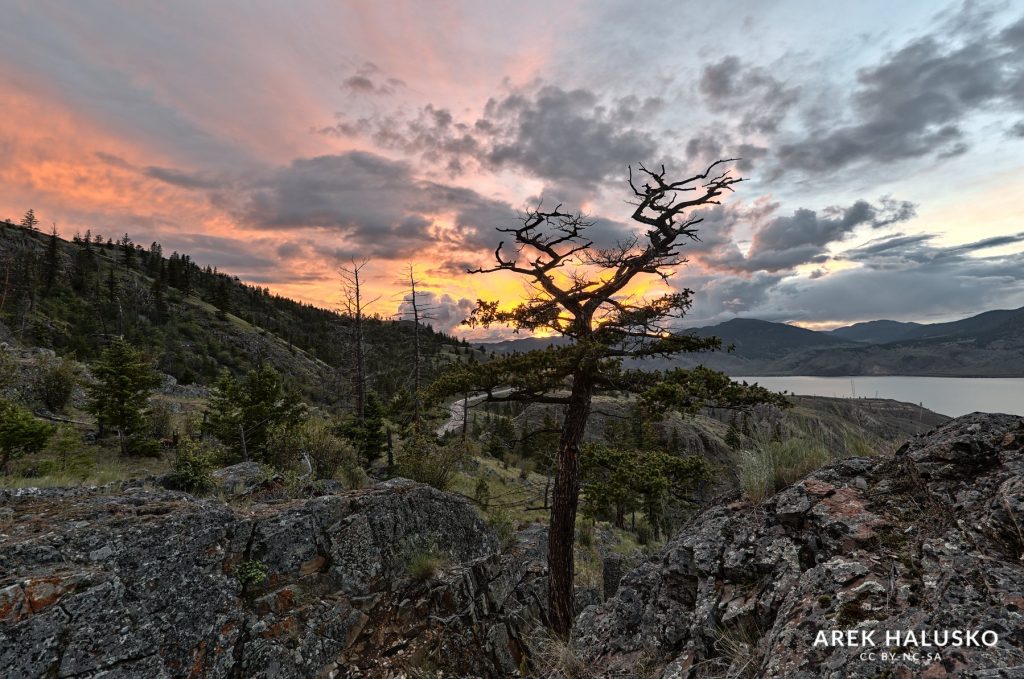 Kamloops Lake lookout sunset