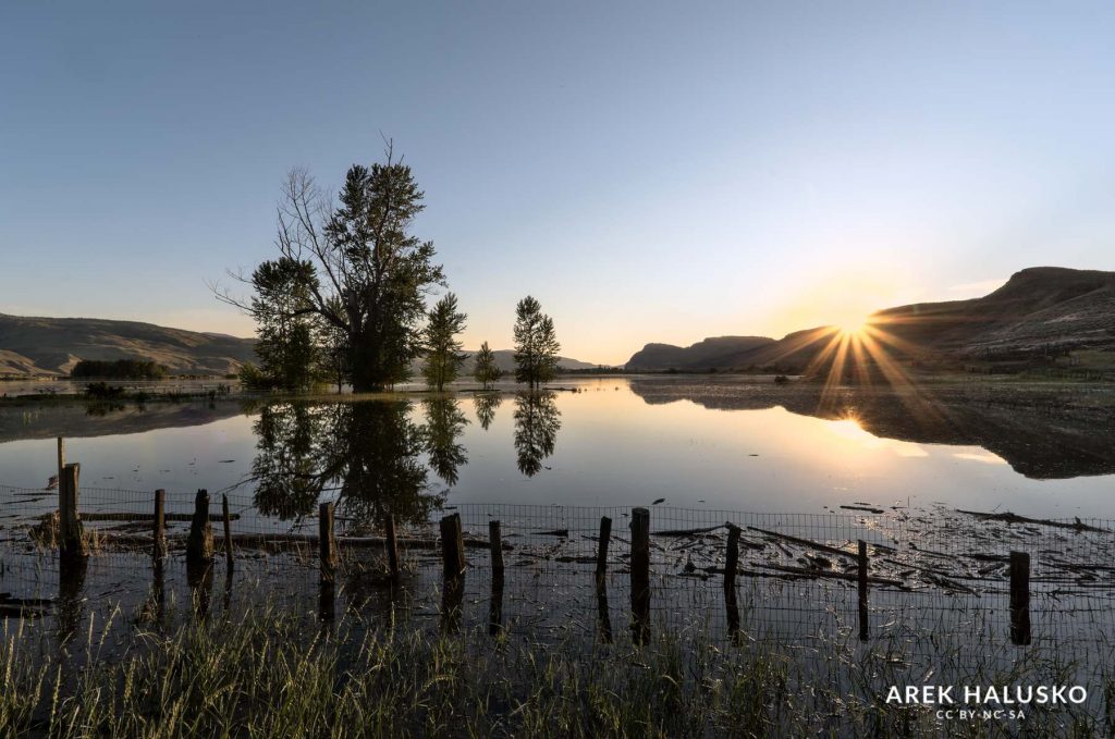 Kamloops BC Airport trail sunset