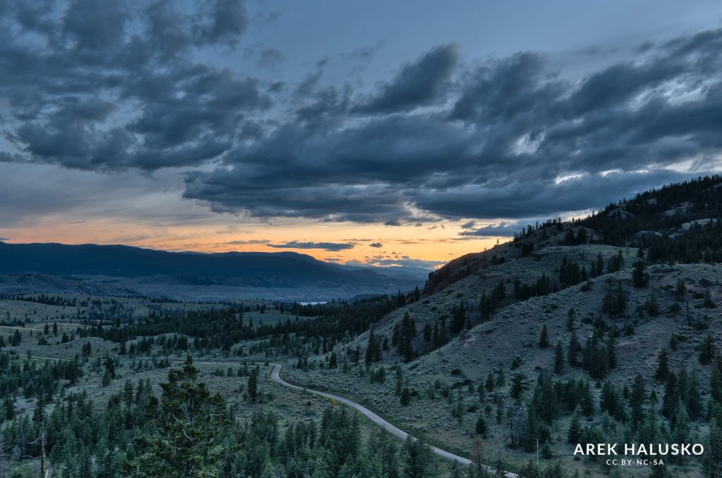 Kamloops BC Tranquille Slot Canyons parking hike sunset.